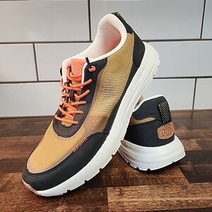 Hey Dude Men's Tan, Black & Coral Casual Slip-On Sneakers